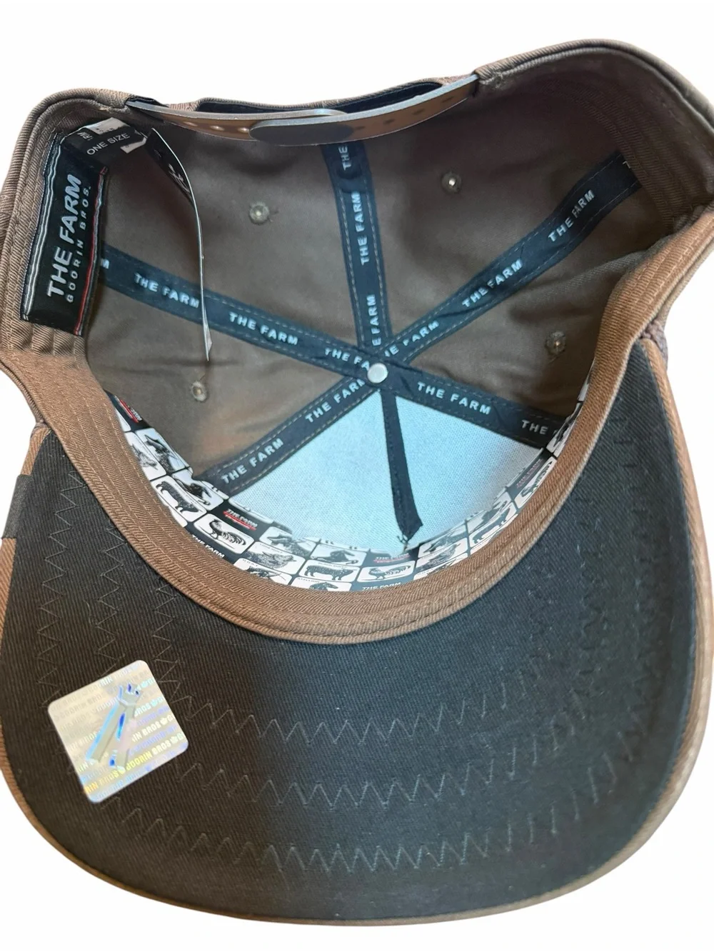 Porcupine Prick Retro Goorin Bros The Farm Brown Trucker Hat NWT
